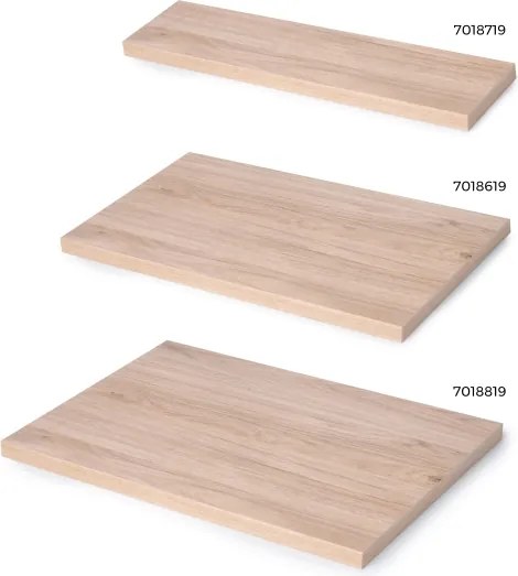 Piano d'appoggio finitura rovere per tavolo 60x20 cm in legno