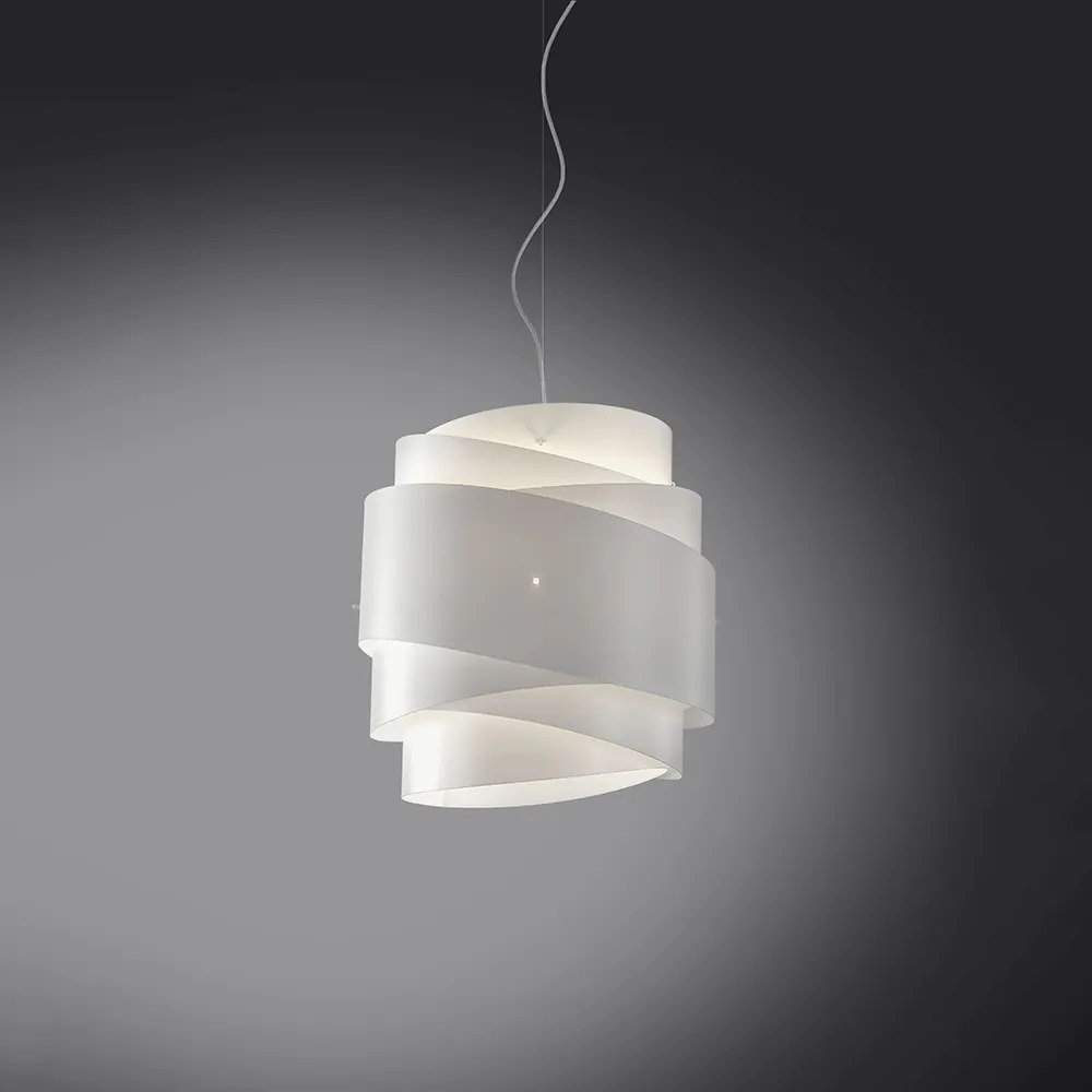 Sospensione Moderna 1 Luce Bea In Polilux Bianco D40 Made In Italy