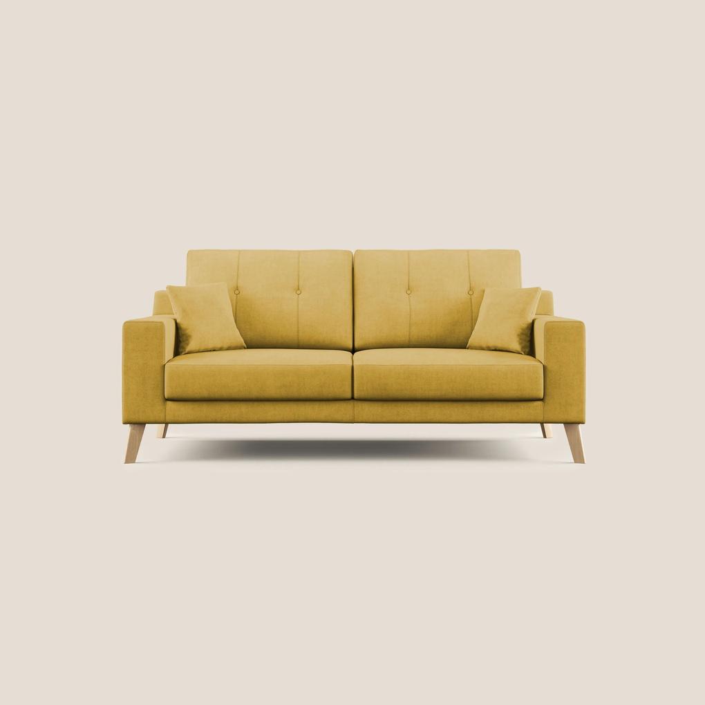 Danish divano moderno in tessuto morbido impermeabile T02 giallo 146 cm