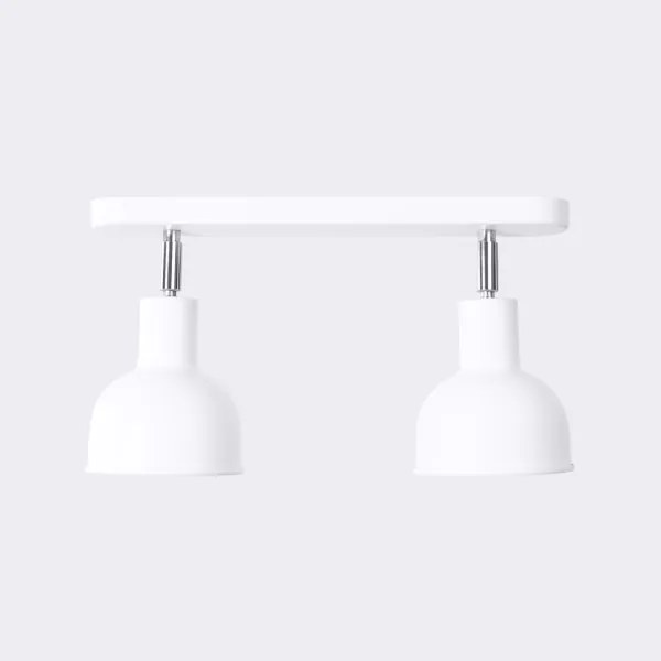 Sollux SL.1314 - Faretto ELBA 2xE27/15W/230V bianco