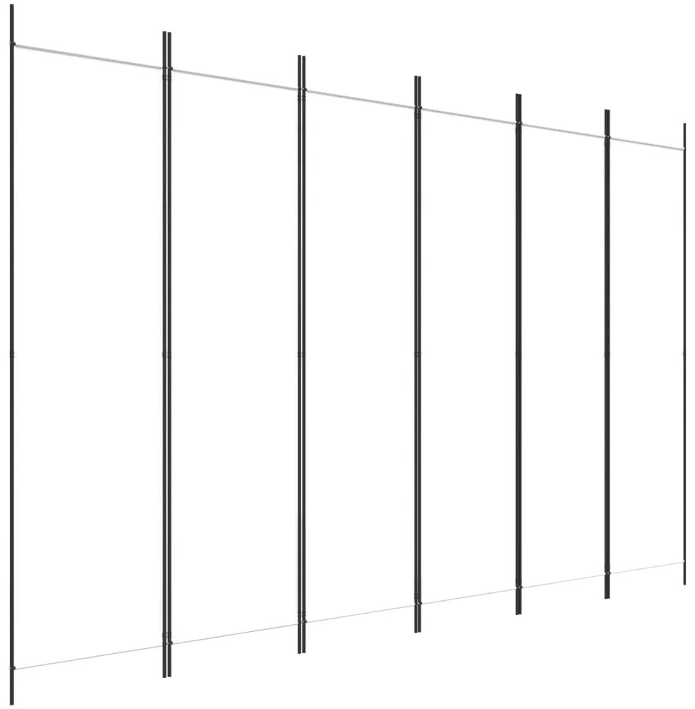 Divisorio a 4 pannelli bianco 300x200 cm tessuto