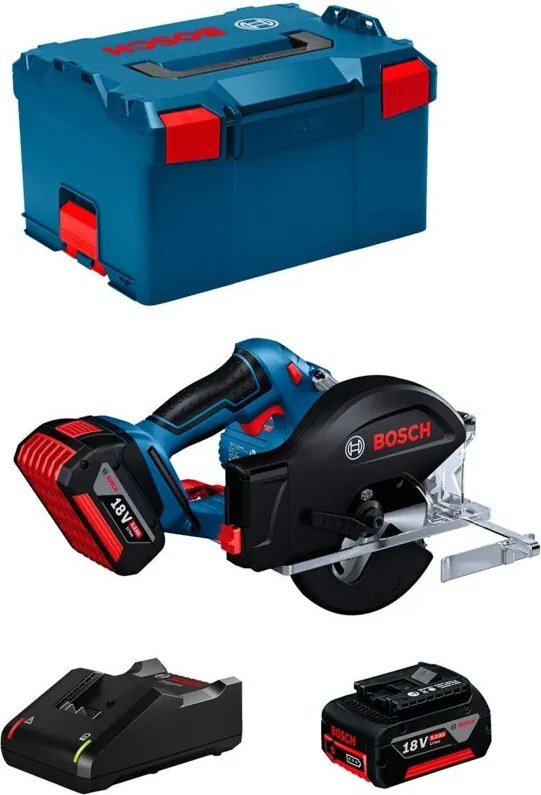 Sega Circolare bosch gkm 18V-50 (2 x 5,0 Ah + GAL18V-40 + L-Boxx 238)