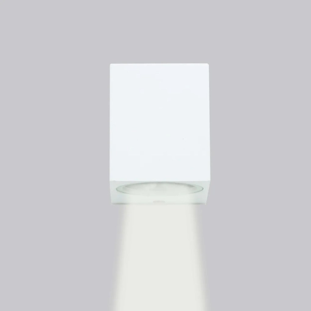 Applique Quadrata Monodirezionale IP65 - GU10 Bianco