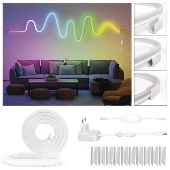 RGBIC Striscia LED dimmerabile GoSmart LED/24W/230V 3 m Wi-Fi Tuya