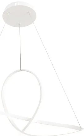 Lampadario LED moderno Smilla bianco Ø60cm, luce con 3 temperature di colore 4900 lumen