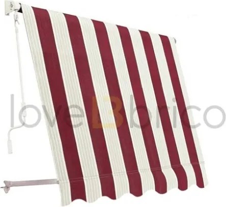 Tenda Da Sole Sangiorgio 100x250 A Caduta Senza Cassonetto Con Braccetti Telo Bordeaux