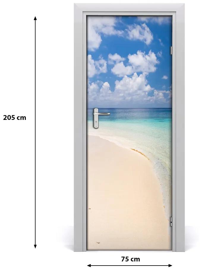 Adesivo per porta Maldives Beach 75x205 cm