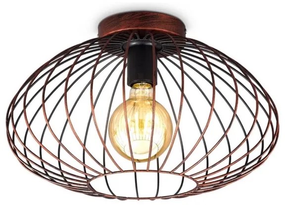 B.K. Licht 1471 - Lampadario a plafone RETRO 1xE27/40W/230V rame