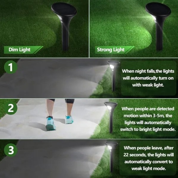 Immax 08502L - Lampada solare LED con sensore LED/1W/3,7V 6000K IP65