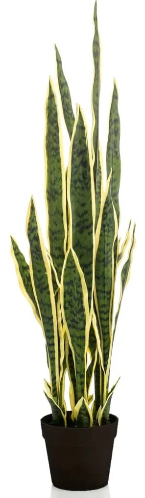 Pianta Artificiale Sansevieria İn Vaso Di Plastica 97 Cm /