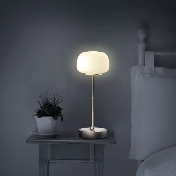 Lampada da tavolo LED dimmerabile con funzione Touch RIMINI LED/2W/5V USB 2000 mAh oro/bianco