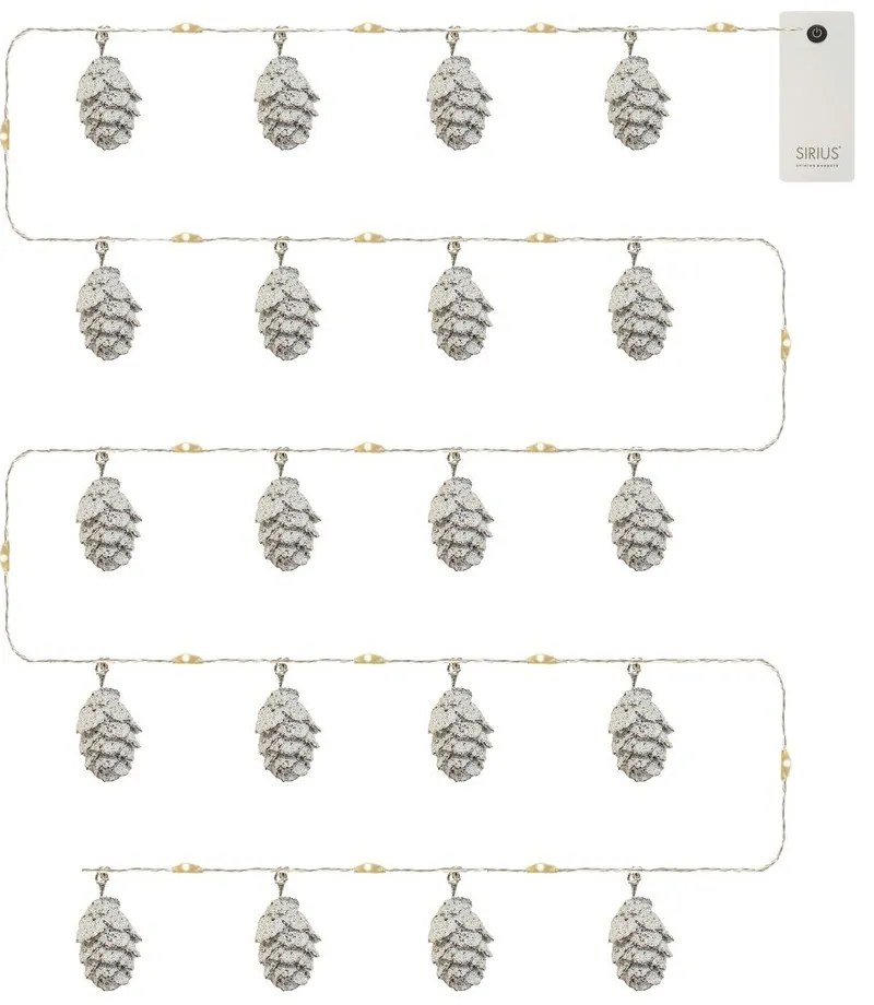 Catena luminosa con alimentazione a batteria numero lampadine 20 pz lunghezza totale 200 cm Molly Cone – Sirius