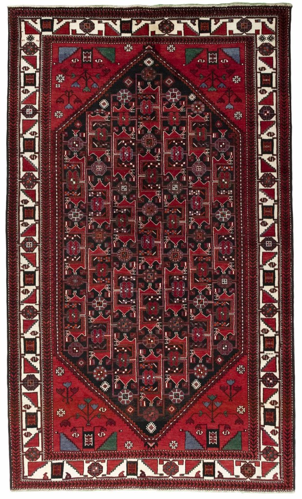 Hamedan Tappeto persiano 290 x 180 Nero (Iran) Annodato A Mano