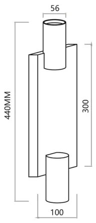 Faretto da parete GENESIS 2xGU10/8W/230V nero