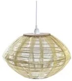 Lampadario DKD Home Decor Naturale Dorato Marrone Bambù 50 W (42 x 42 x 26 cm)