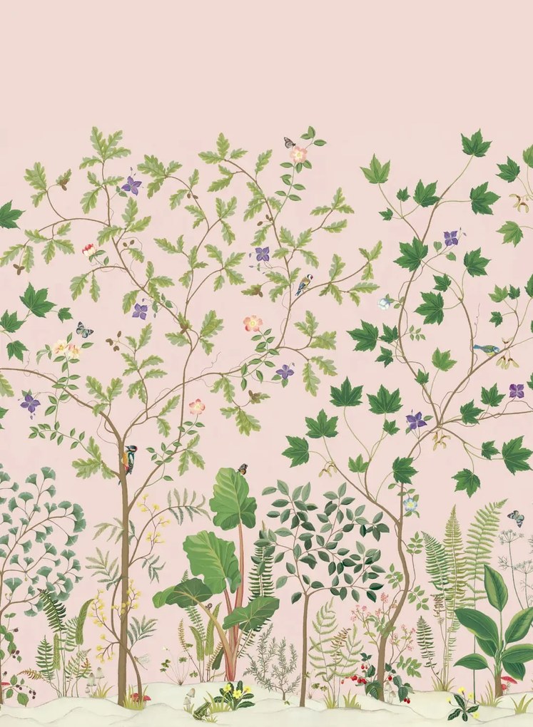 Sanderson Wandbild Sycamore and Oak - Wild Rose