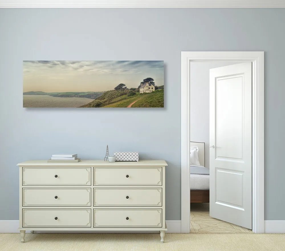 Quadro su tela – Casa sulla scogliera