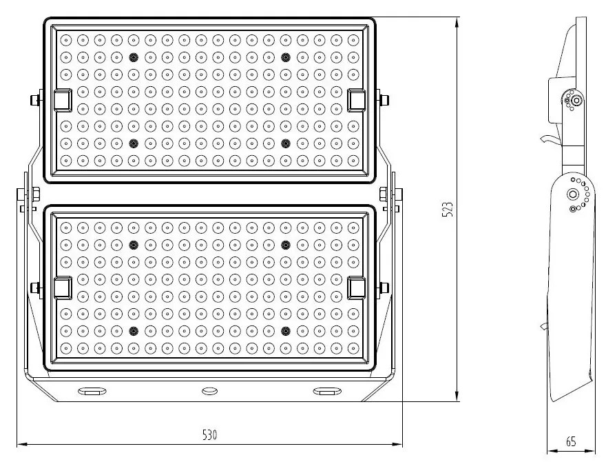 Faro Modulare LED 500W IP66 angolo 60°, 135lm/W, IK08 - LIFUD Driver Colore  Bianco Naturale 4.000K