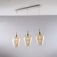 Lampadario Binario Contemporaneo Ares Ambra 3 Luci E27