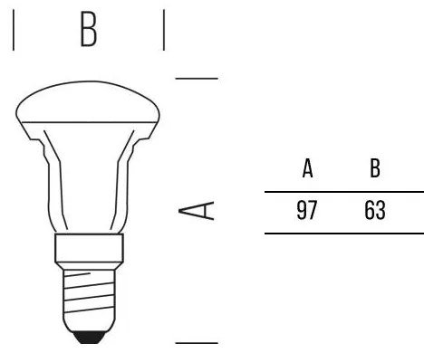 Reflector R63 806lm 8,0W E27 120° WW