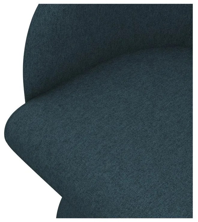 Sedia da pranzo color petrolio in imbottito Kanoa – Makamii