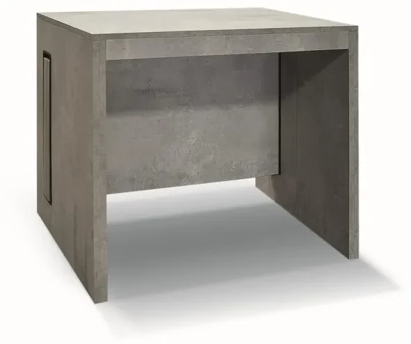 Consolle GAIOLE in legno, finitura grigio cemento 90×45 cm allungabile  a 90×295 cm