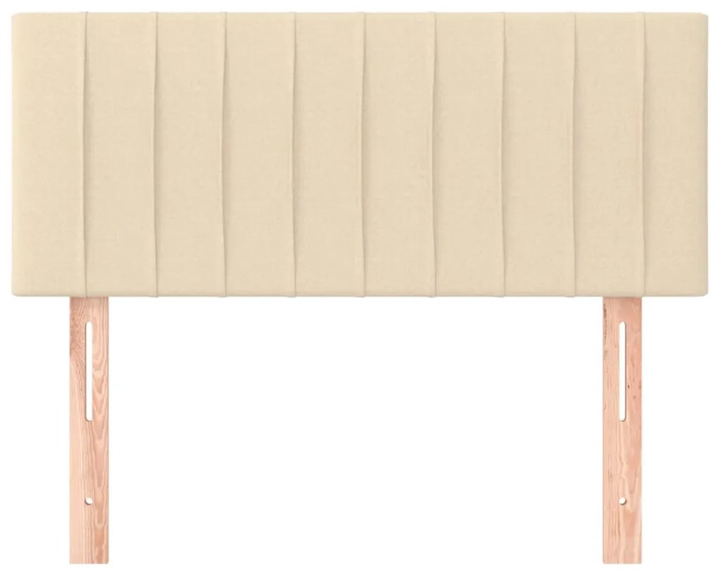 Testiera crema 80x5x78/88 cm in tessuto