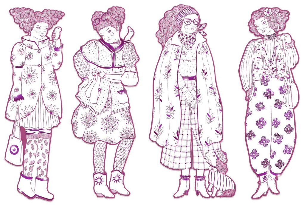 Disegni da colorare per piccoli stilisti - Rosemary & amiche