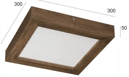 Brilagi-LED Lampada dimmerabile WOODY FRAME LED/24W/230V quercia 30x30 cm IP44 +