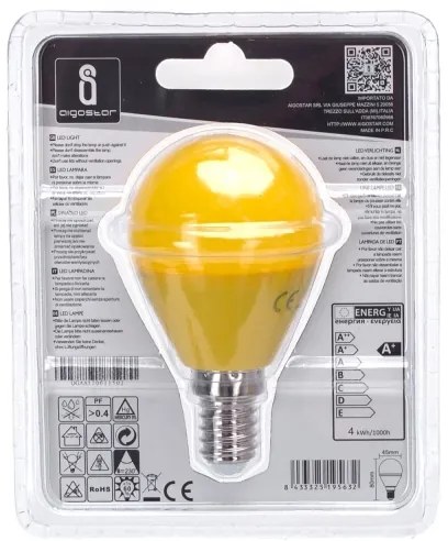 Lampadina LED G45 E14/4W/230V giallo - Aigostar