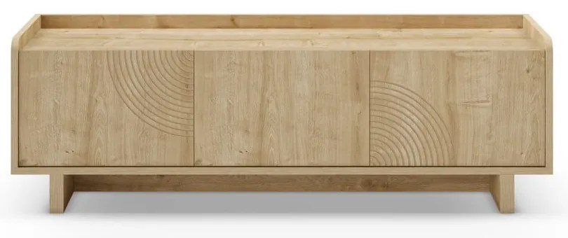 Mobile TV di colore naturale con effetto rovere 140x45x40 cm Daira – Marckeric