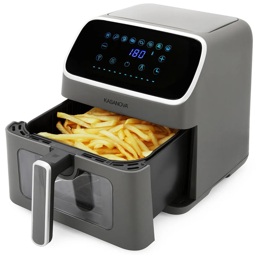 Friggitrice ad aria digitale 8 L 1800 W grigia