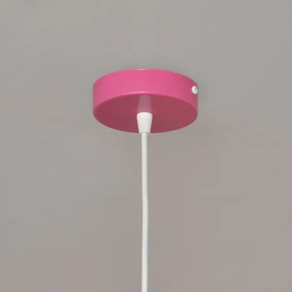 Lampadario a sospensione per bambini STARS 1xE27/15W/230V rosa/bianco