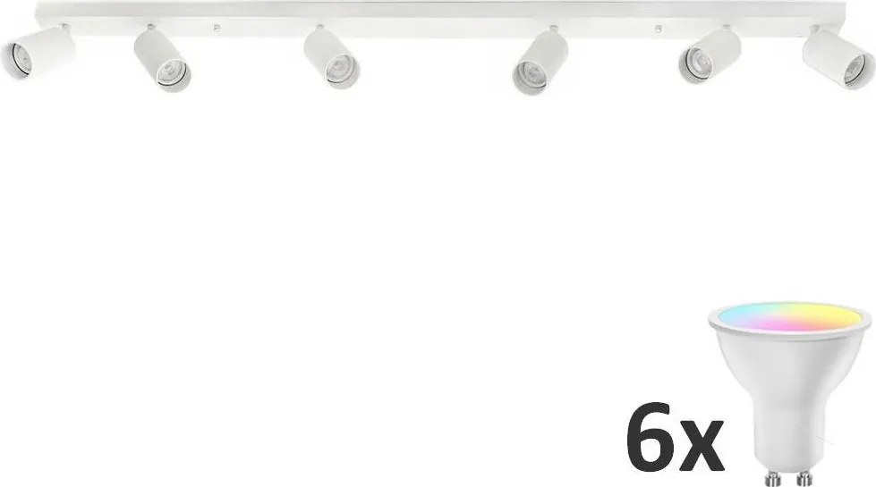 Faretto LED RGBW ANGIE 6xGU10/6,5W/230V bianco