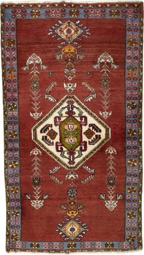 Shiraz Tappeto persiano 140 x 80 Rosso (Iran) Annodato A Mano