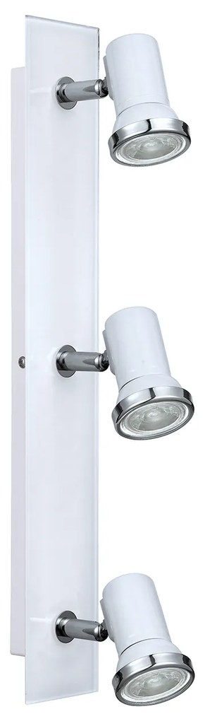 Spot Moderno Tamara 1 In Acciaio Bianco 3 Luci Gu10 3W Ip44