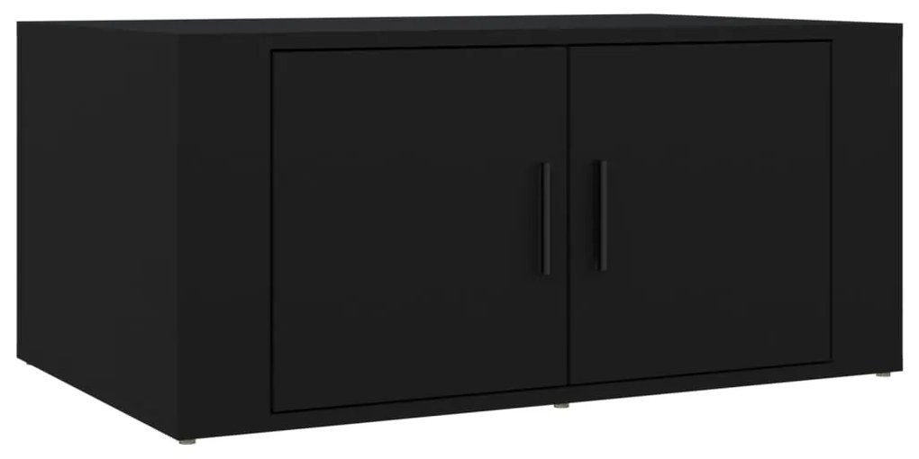 Tavolino da salotto nero 80x50x36 cm in legno multistrato