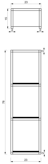 Porta asciugamani da parete 78x23 cm bianco