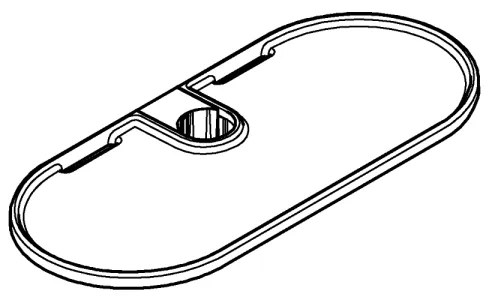 GROHE 27725001 - Mensola VITALIO UNIVERSAL 222 x 100 mm bianca