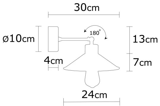 Applique MANAVGAT 1xE27/40W/230V marrone/blu