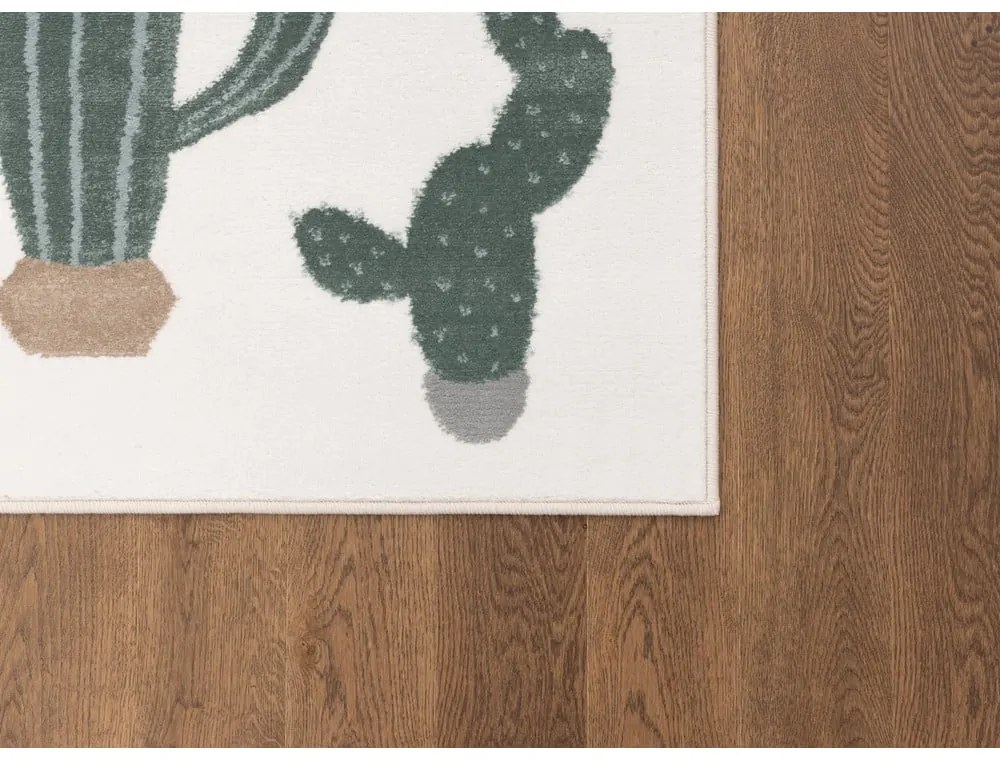 Tappeto per bambini verde e avorio 80x150 cm Cacto Malachite – FD