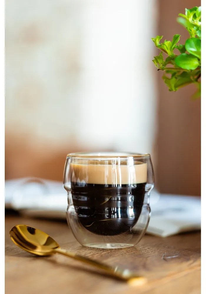 Tazzine in set per espresso/con parete doppia in vetro 2 pz 70 ml Sferico – Vialli Design