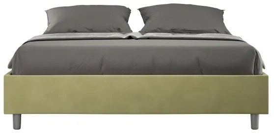 Letto contenitore da 160x190 in microfibra tč verde Azelia