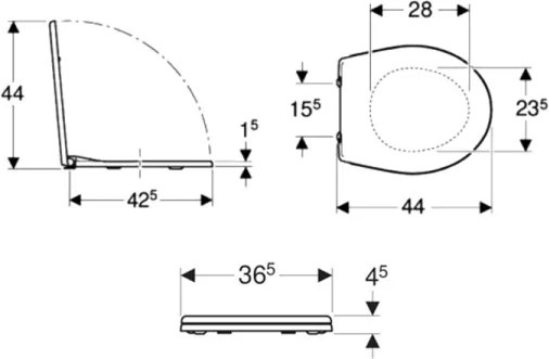 Kolo K90111000 - Sedile per WC Rekord in Duroplast, bianco