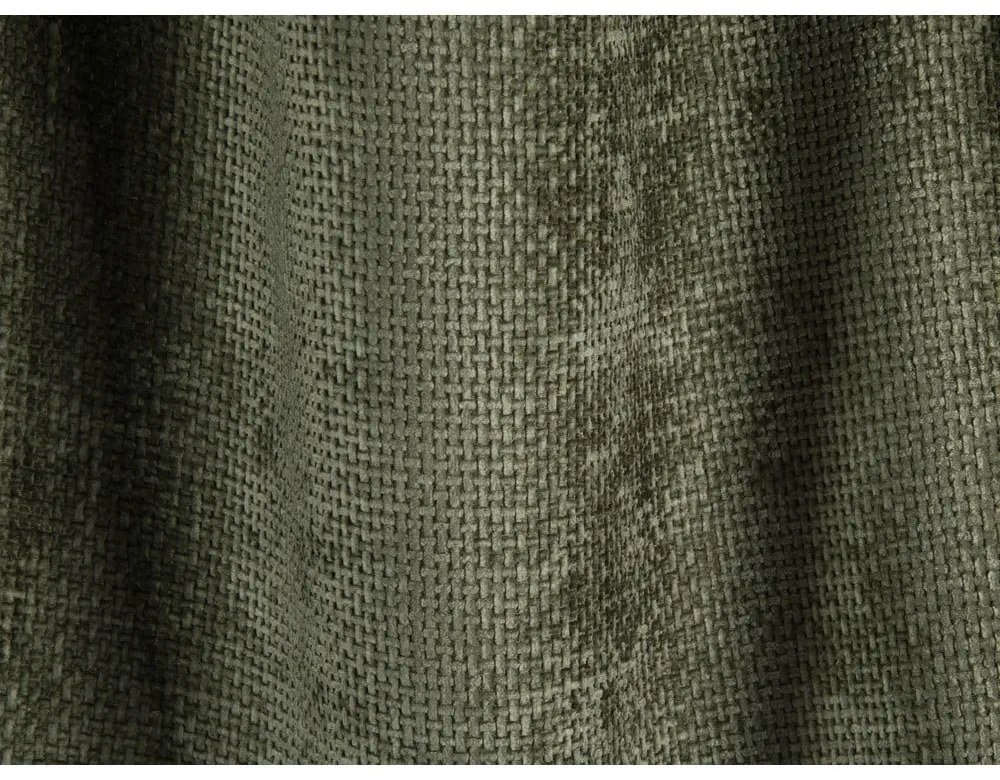 Divano angolare verde allungabile/con contenitore (a U) con rivestimento in ciniglia Tonale – Cosmopolitan Design