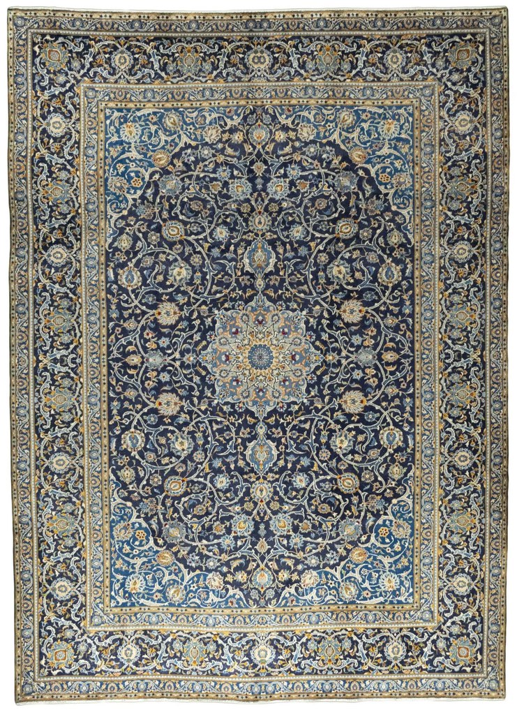 Kashan Tappeto persiano 300x410 Blu (Iran) Annodato A Mano