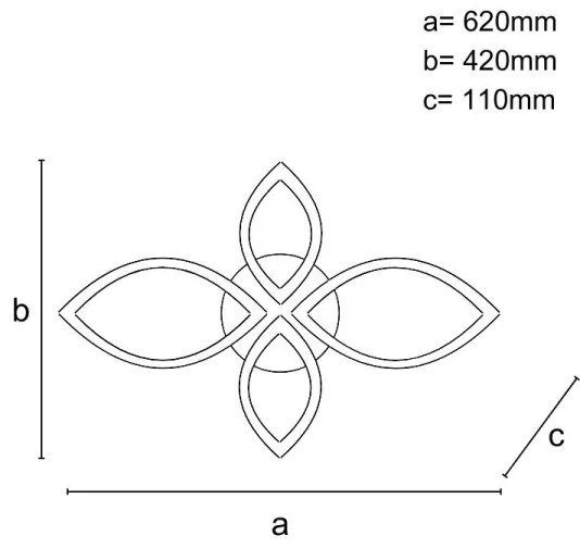 Lampadario a plafone LED dimmerabile LED/95W/230V 3000-6500K + telecomando