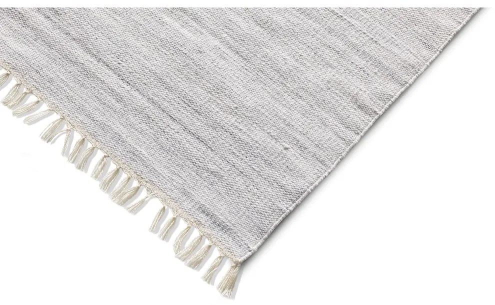 Tappeto per esterni grigio chiaro in plastica riciclata Liso, 140 x 200 cm Liso Eco-Dhurrie - Universal