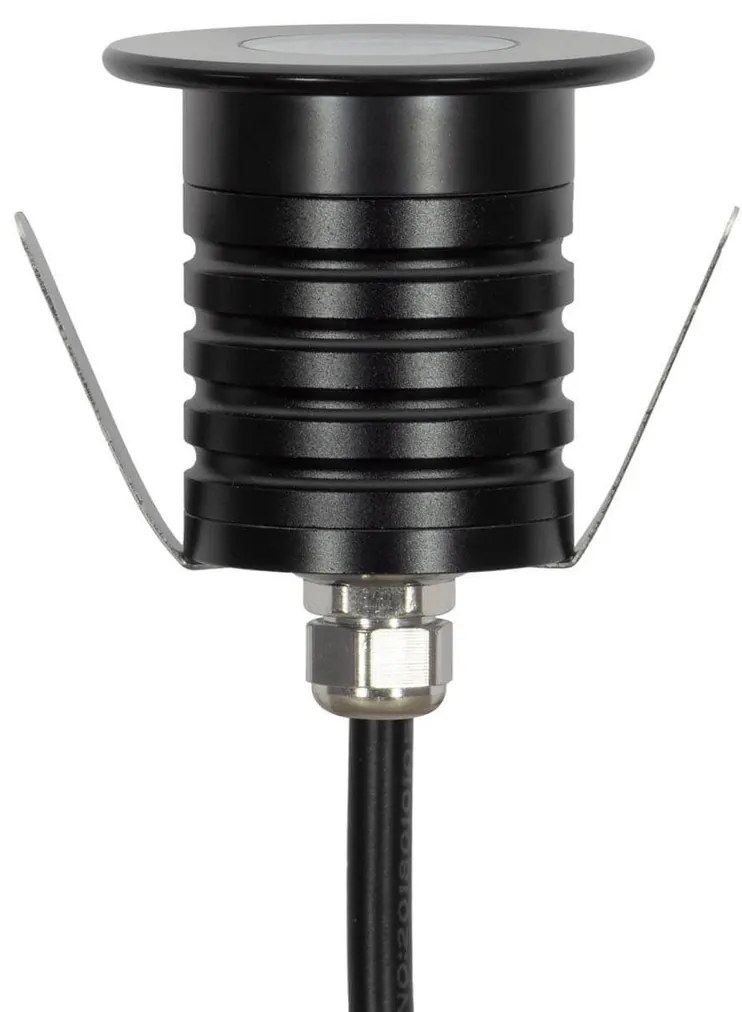 Segnapasso LED 3W IP67 Anti-Abbagliamento Nero Professional Colore Bianco Caldo 2.700K