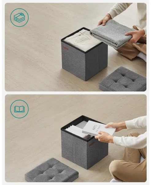 Pouf SULTAN 30x30 cm grigio